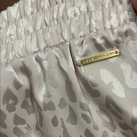 BCBGMAXAZRIA pink leopard print satin pajama bottoms size S - Picture 2 of 8